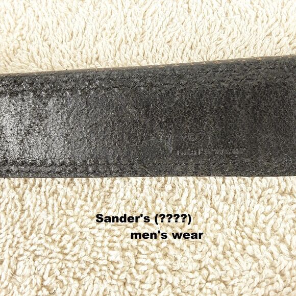 Pleated Look BENCH CRAFT 1" Leather Belt fits 32"-34", Black, Textured Detail - Picture 12 of 12